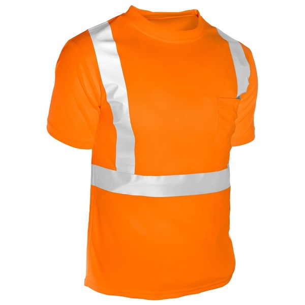Kishigo 2X, Orange, Class 2, Short Sleeve Class 2 T-Shirt 9111-2X